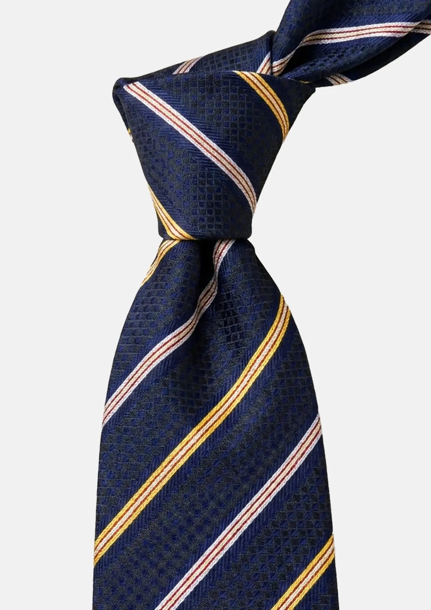Midnight Navy Alternating Stripe Tie - SARTORO458