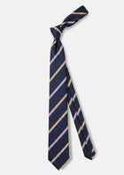 Midnight Navy Alternating Stripe Tie - SARTORO224