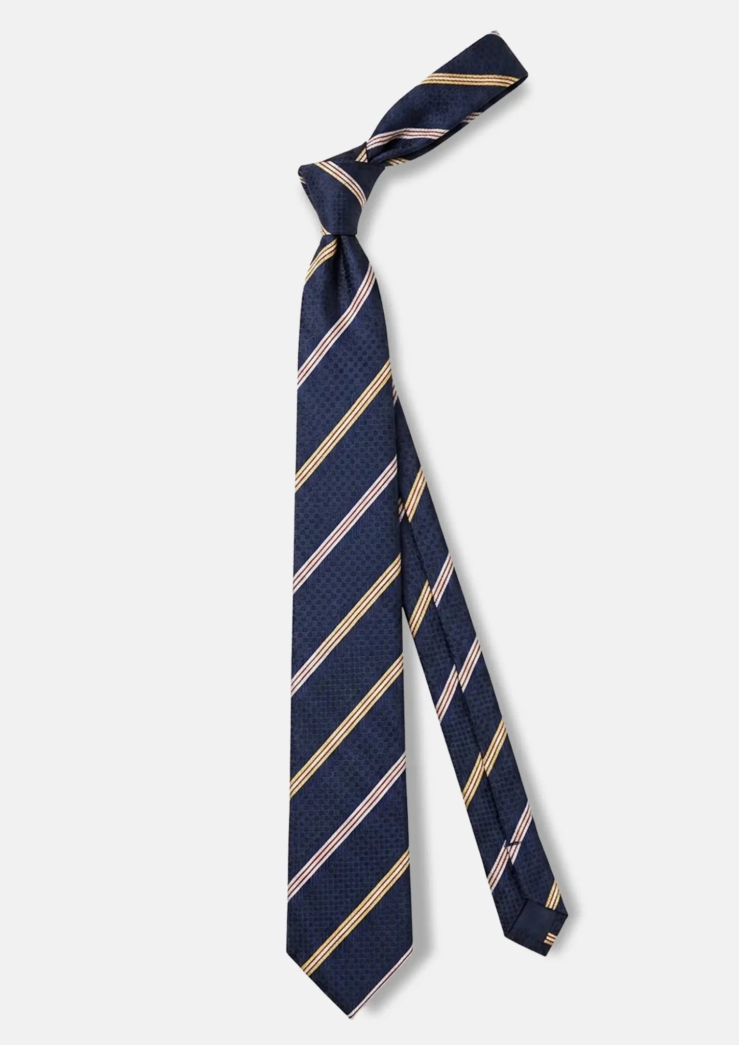 Midnight Navy Alternating Stripe Tie - SARTORO235
