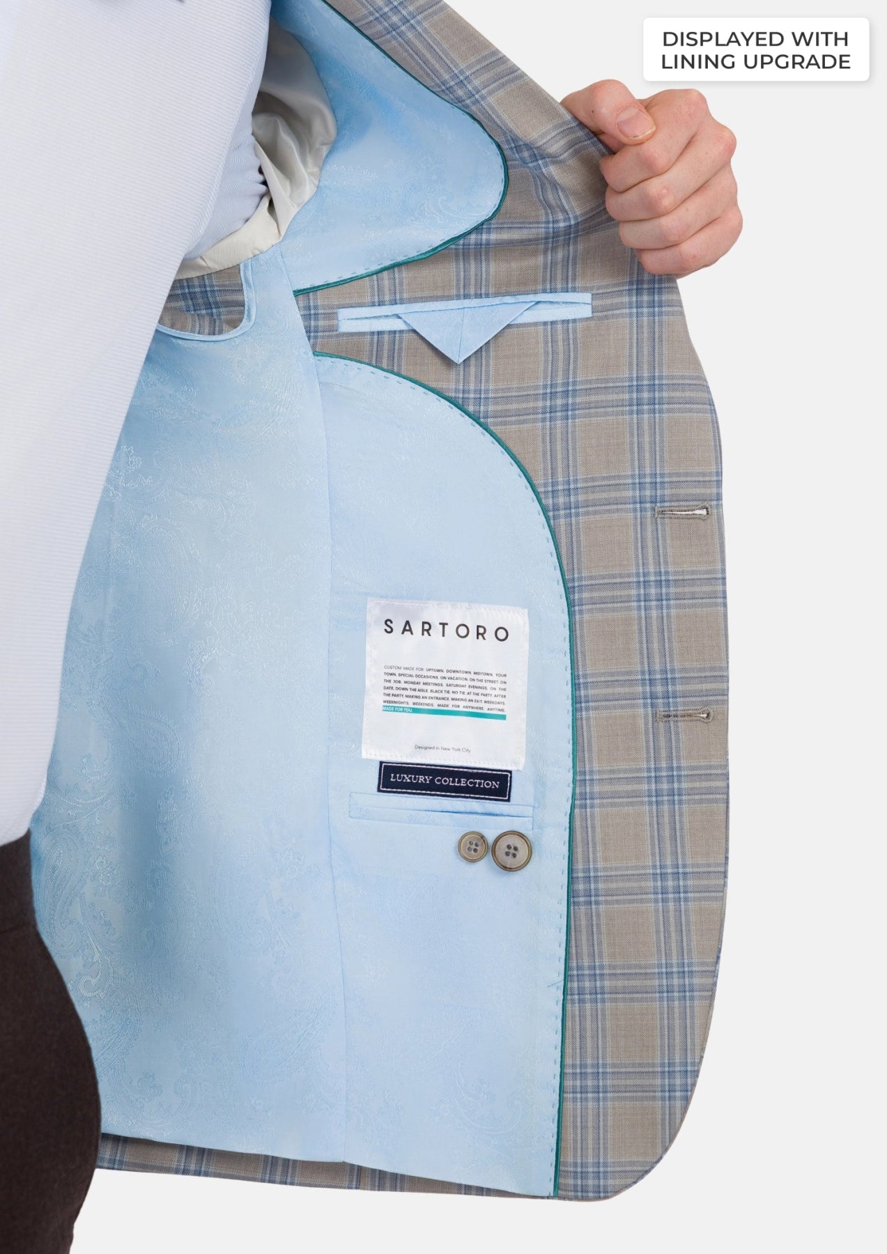 Milano Grey Checked Jacket - SARTORO