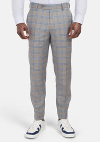Milano Grey Checked Pants - SARTORO