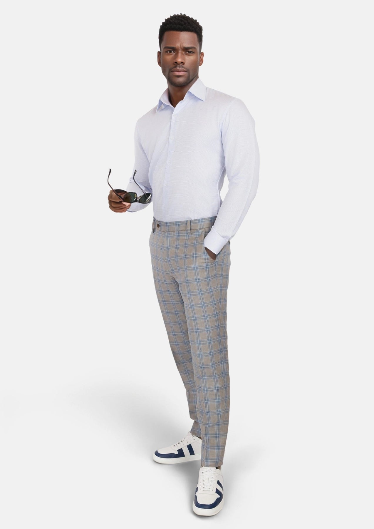 Milano Grey Checked Pants - SARTORO