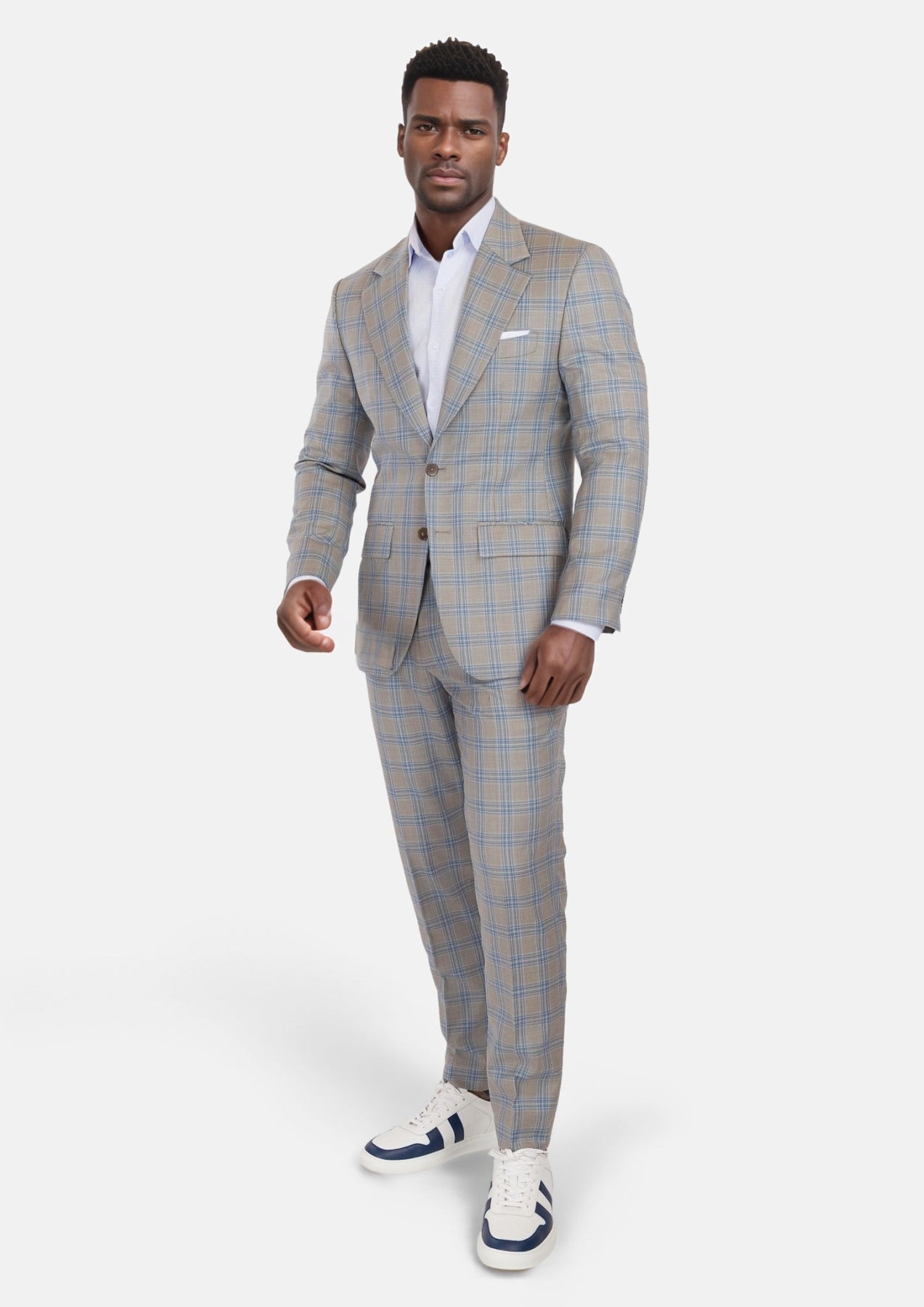 Milano Grey Checked Suit - SARTORO