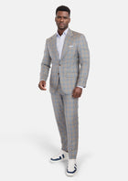 Milano Grey Checked Suit - SARTORO868