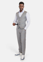 Milano Grey Checked Vest - SARTORO784
