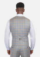 Milano Grey Checked Vest - SARTORO322