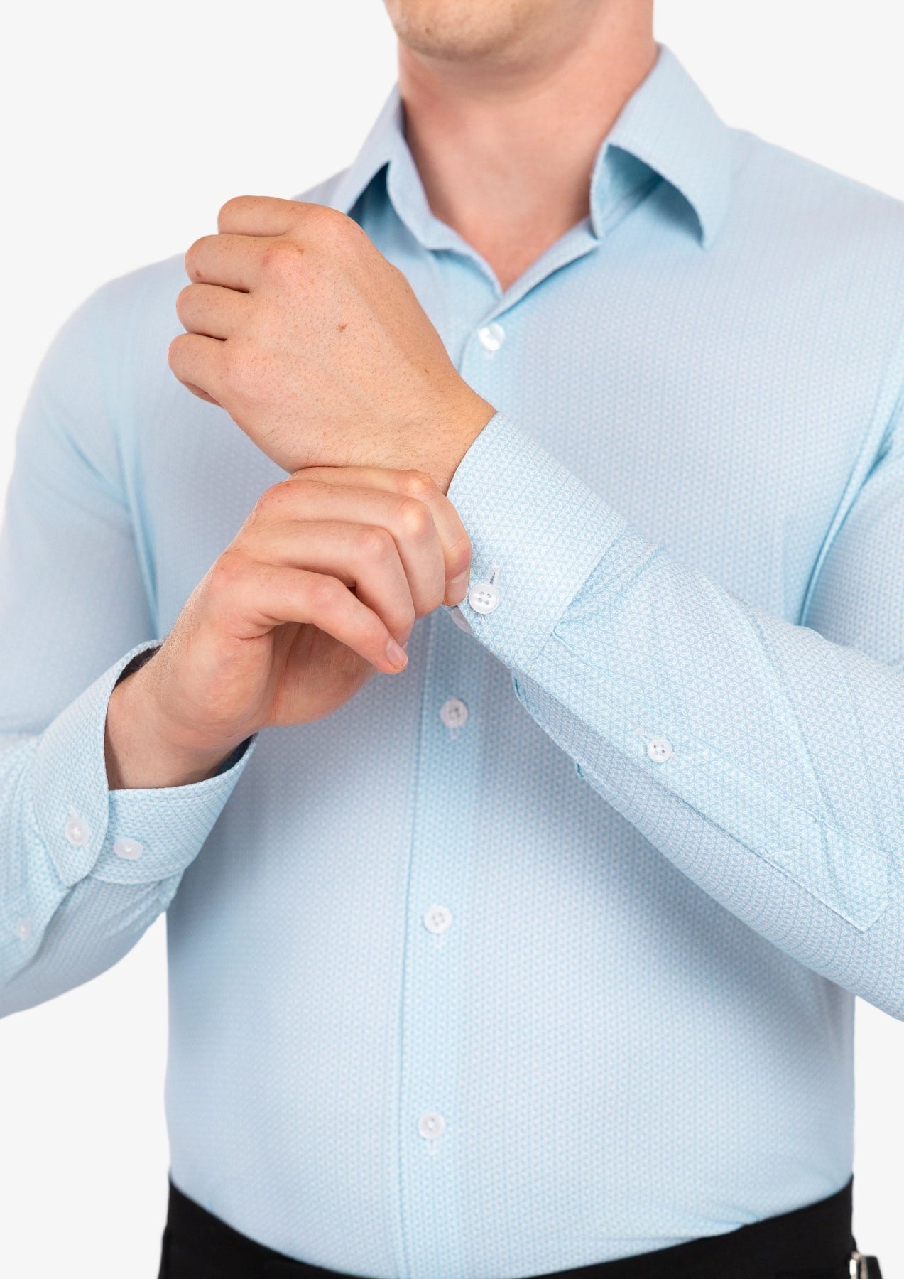 Mini Sky Blue Trefoil Shirt - SARTORO