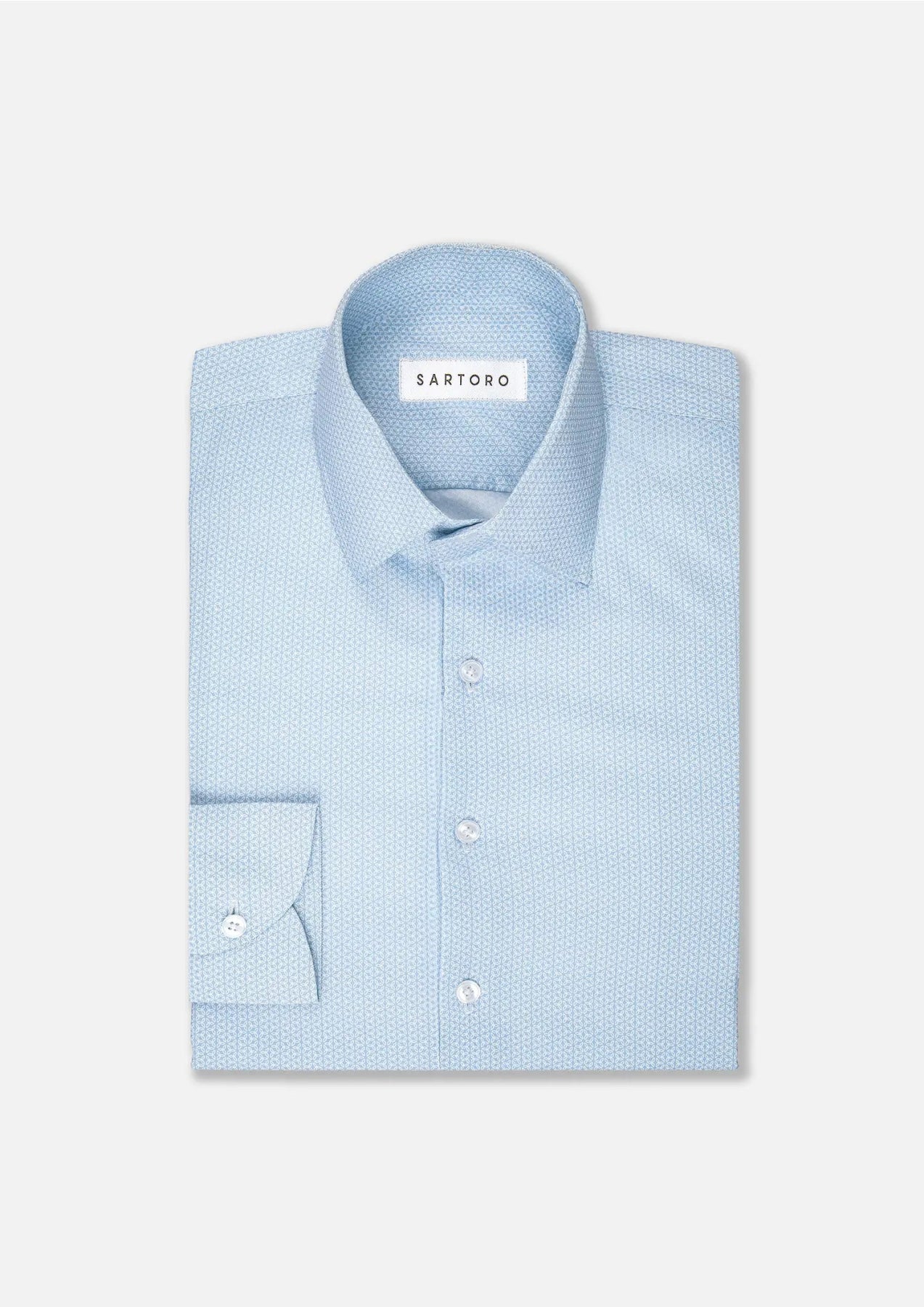 Mini Sky Blue Trefoil Shirt - SARTORO