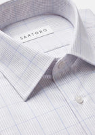 Mist Grey Glen Check Shirt - SARTORO900
