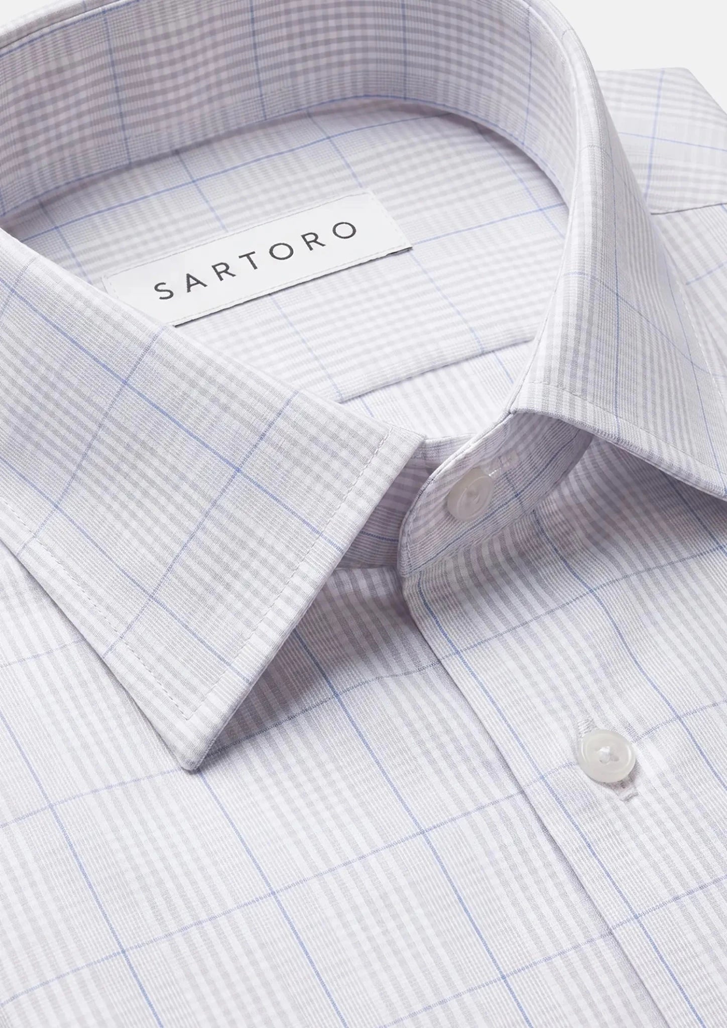 Mist Grey Glen Check Shirt742