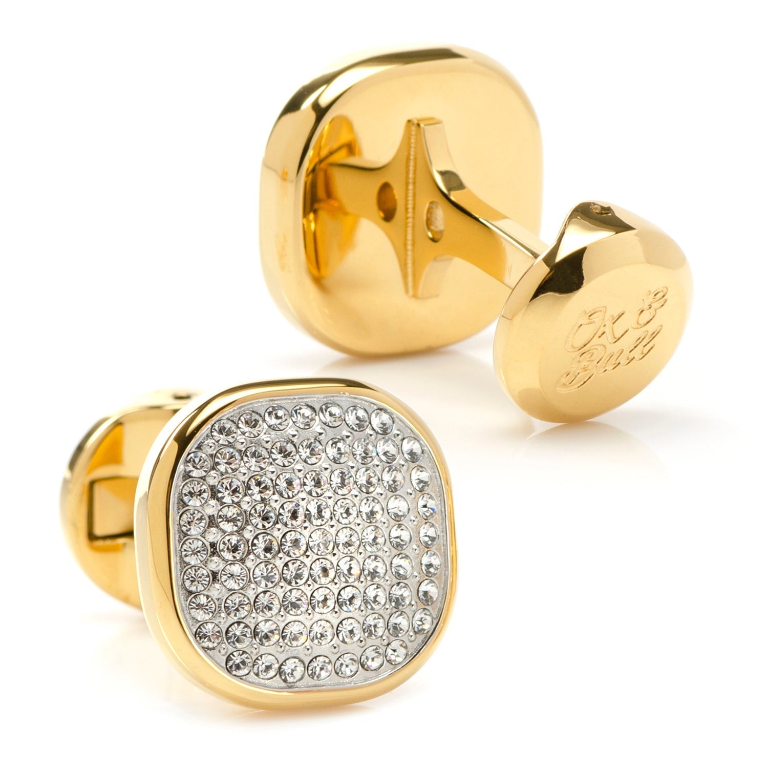 Mixed Gold White Pave Crystal 5-Stud Set - SARTORO451