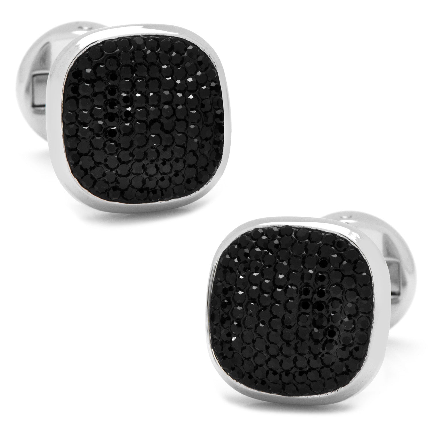 Mixed Pave Crystal and Onyx 5-Stud Set - SARTORO363