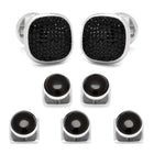 Mixed Pave Crystal and Onyx 5-Stud Set - SARTORO964