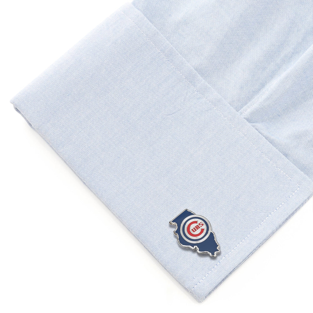 MLB Chicago Cubs State Shaped Cufflinks540