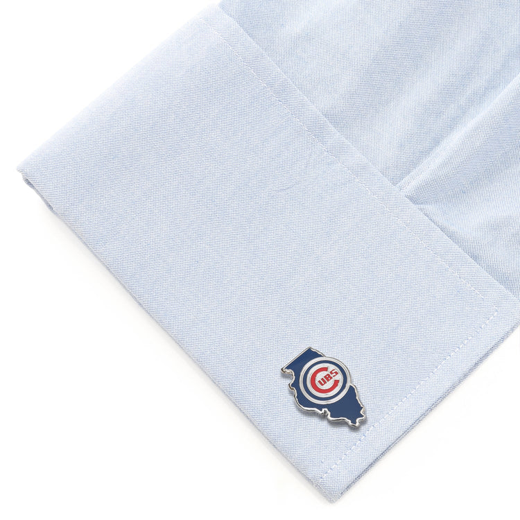 MLB Chicago Cubs State Shaped Cufflinks - SARTORO79