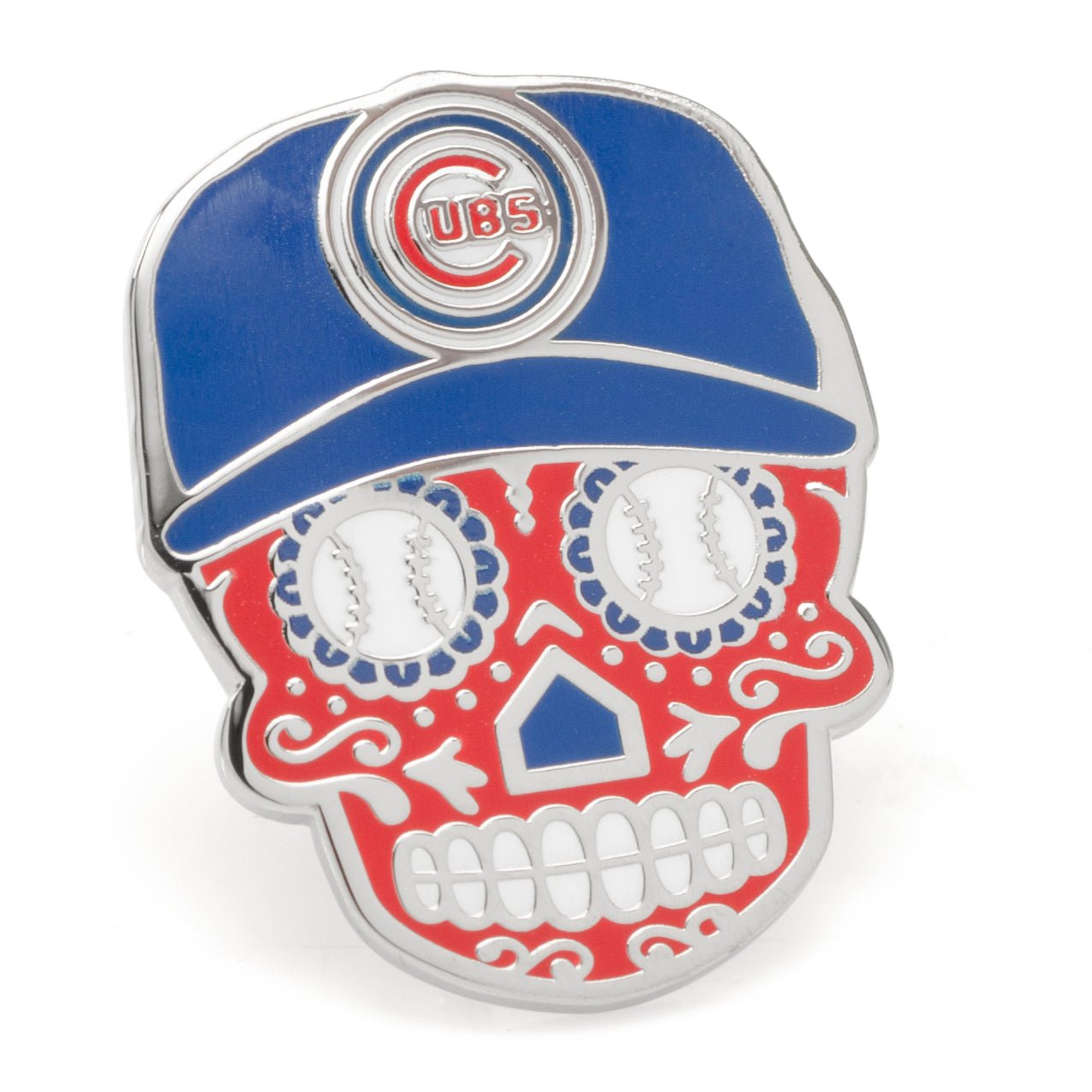 MLB Chicago Cubs Sugar Skull Lapel Pin973