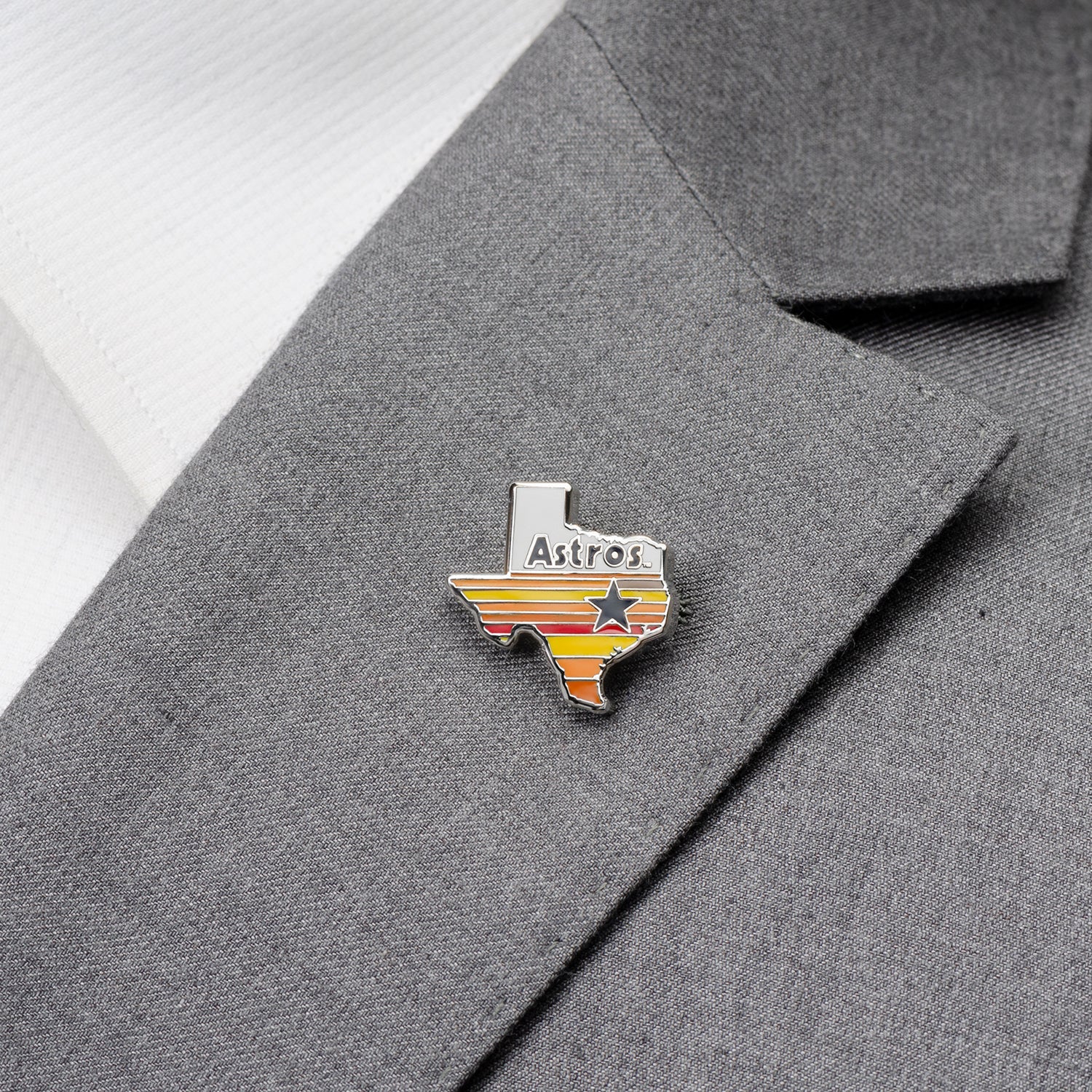 MLB Houston Astros Tequila Sunrise Lapel Pin - SARTORO152