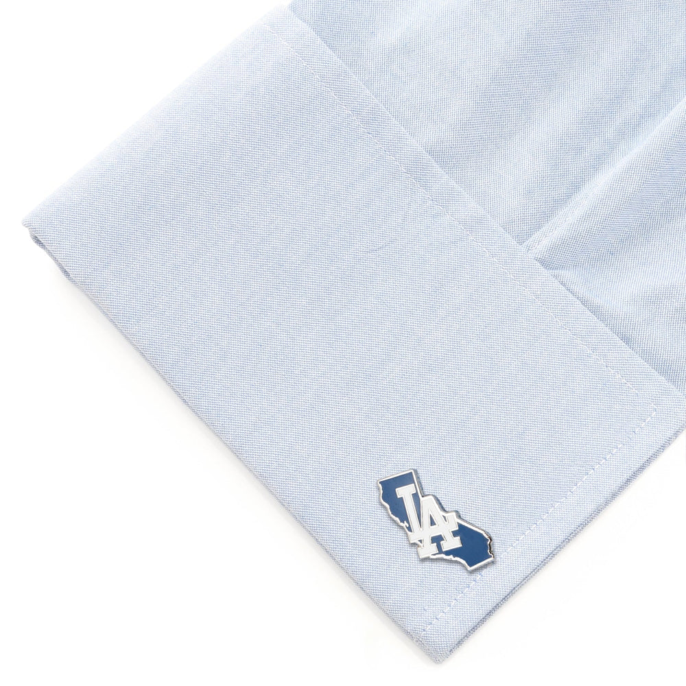 MLB LA Dodgers State Shaped Cufflinks200