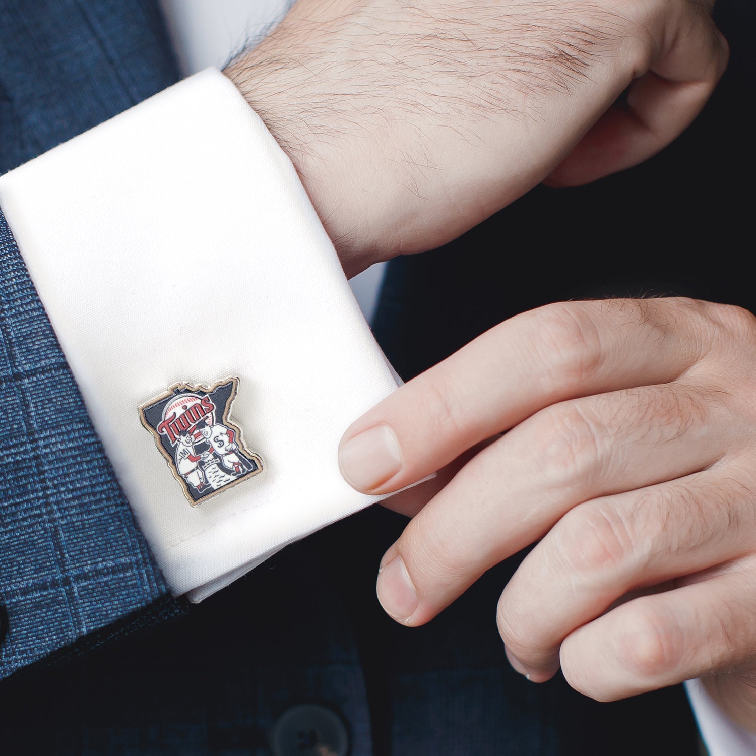 MLB Minnesota Twins Minnie &amp; Paul Cufflinks - SARTORO76