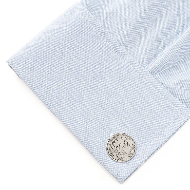 MLB New York Mets Silver Edition Cufflinks - SARTORO389