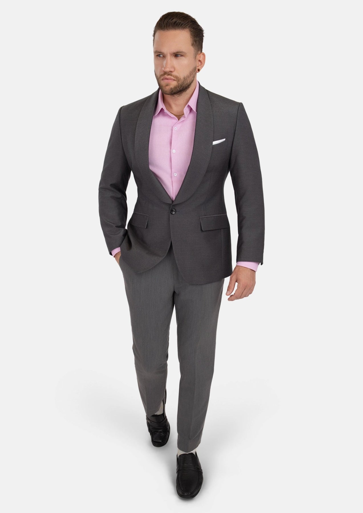 Monroe Shimmer Grey Jacket - SARTORO