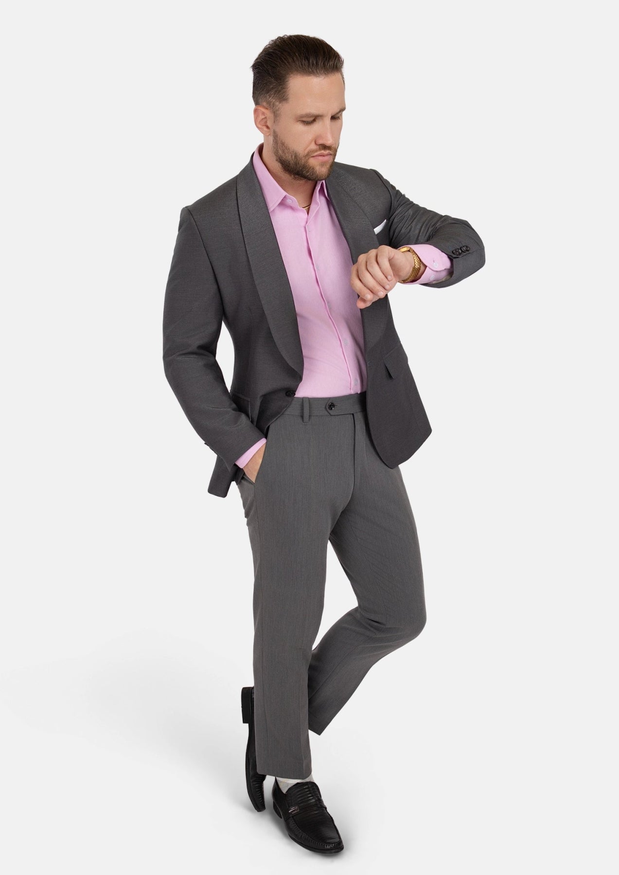 Monroe Shimmer Grey Jacket - SARTORO