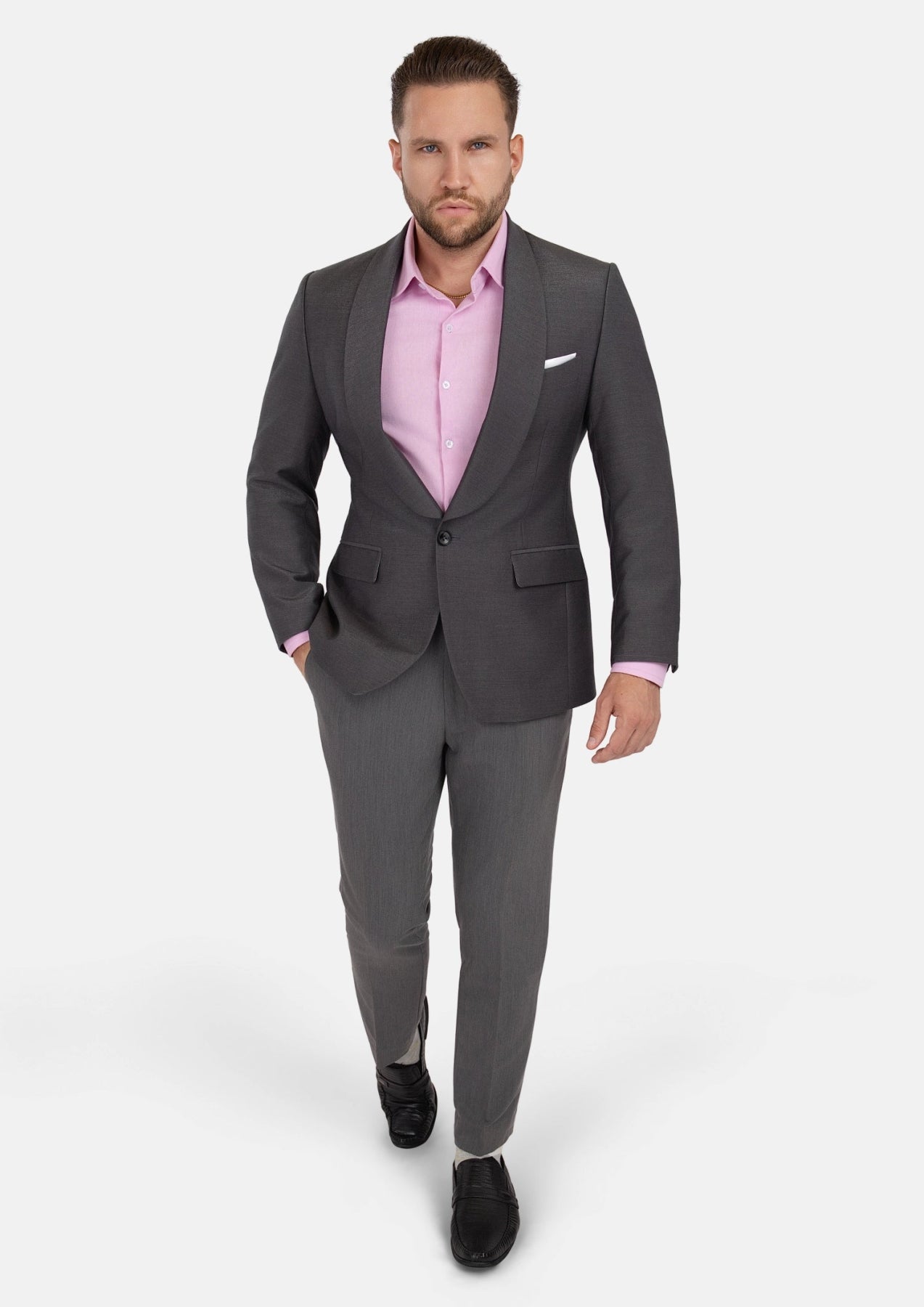 Monroe Shimmer Grey Jacket - SARTORO