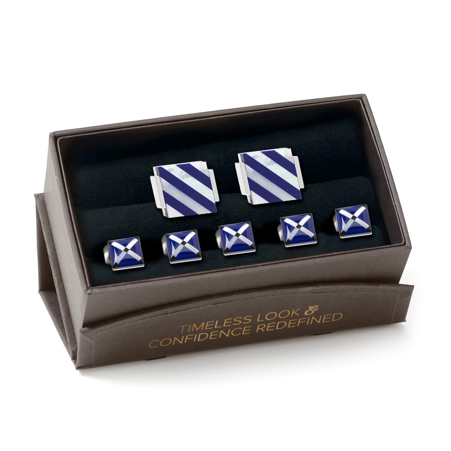 Mother of Pearl Floating and Diamond 5-Stud Set - SARTORO562