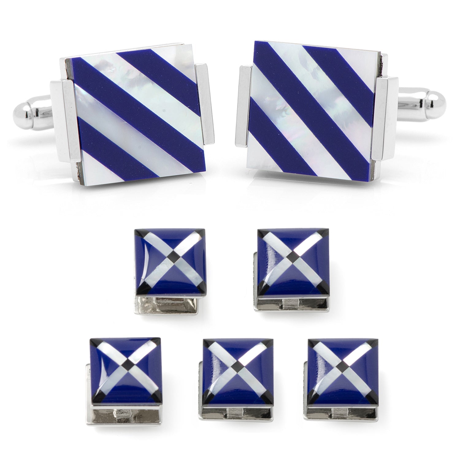 Mother of Pearl Floating and Diamond 5-Stud Set681