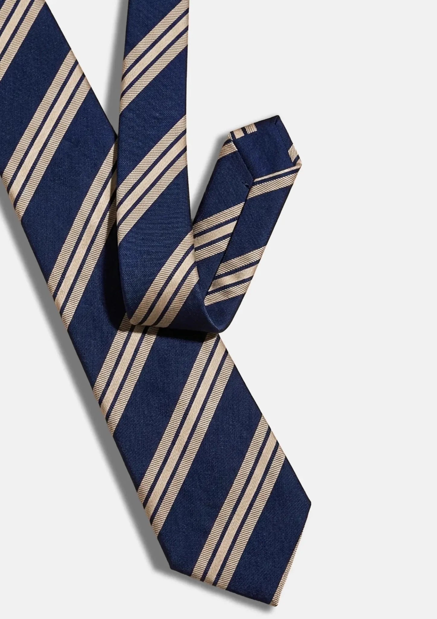 Navy Blue Alternating Stripe Tie - SARTORO129