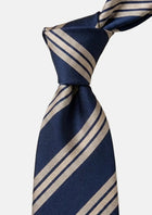 Navy Blue Alternating Stripe Tie - SARTORO380