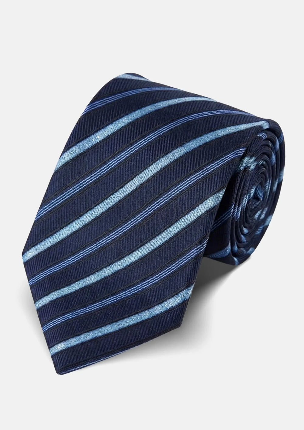 Navy Bordered Stripe Tie242