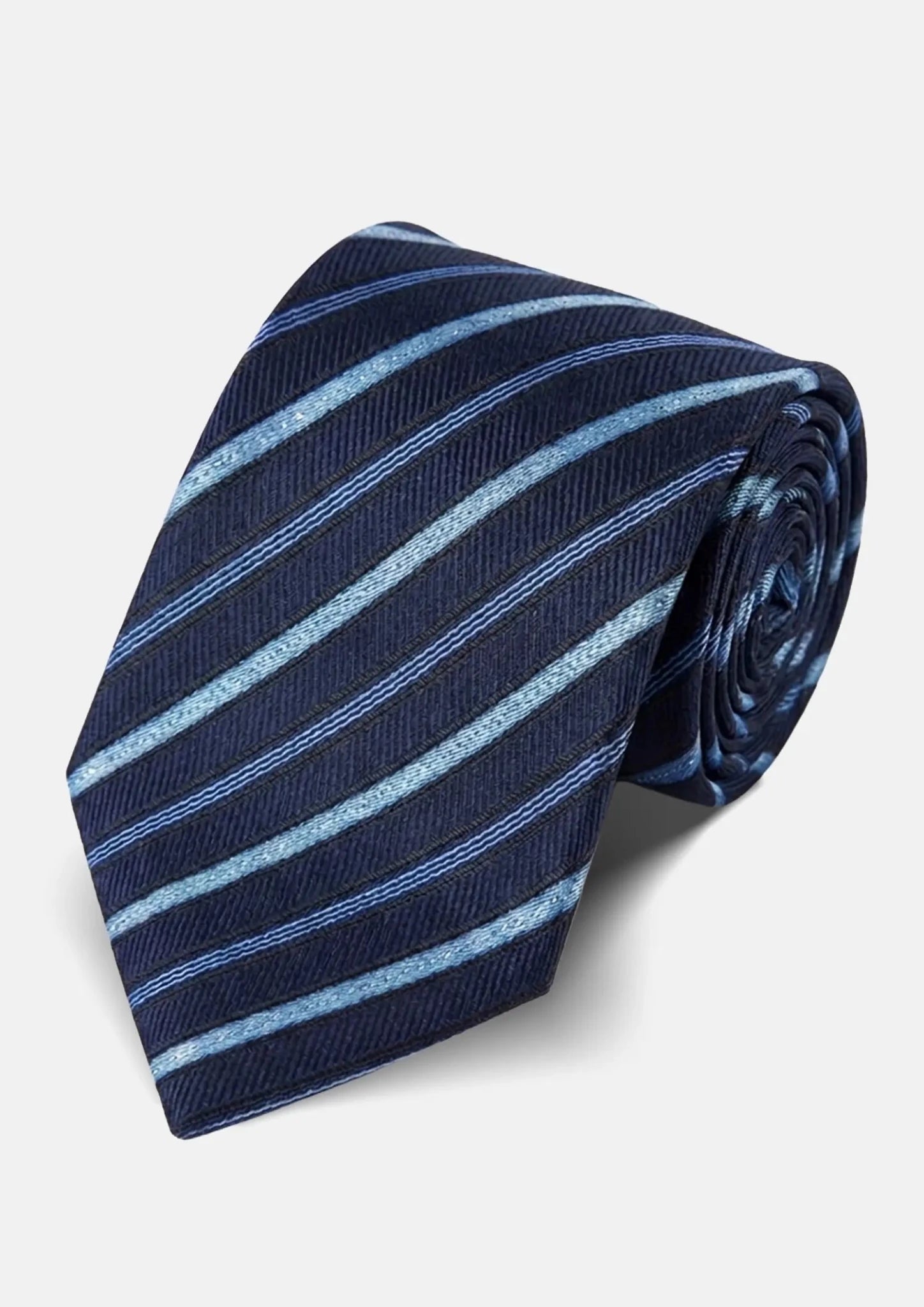 Navy Bordered Stripe Tie564