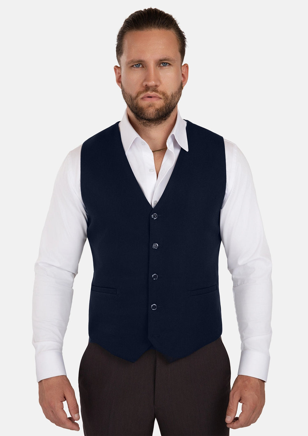 Navy Cotton Vest769