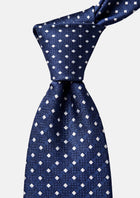 Navy Diamond Pattern Tie - SARTORO953