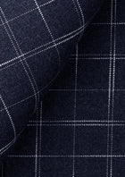 Navy Flannel Windowpane Vest - SARTORO408