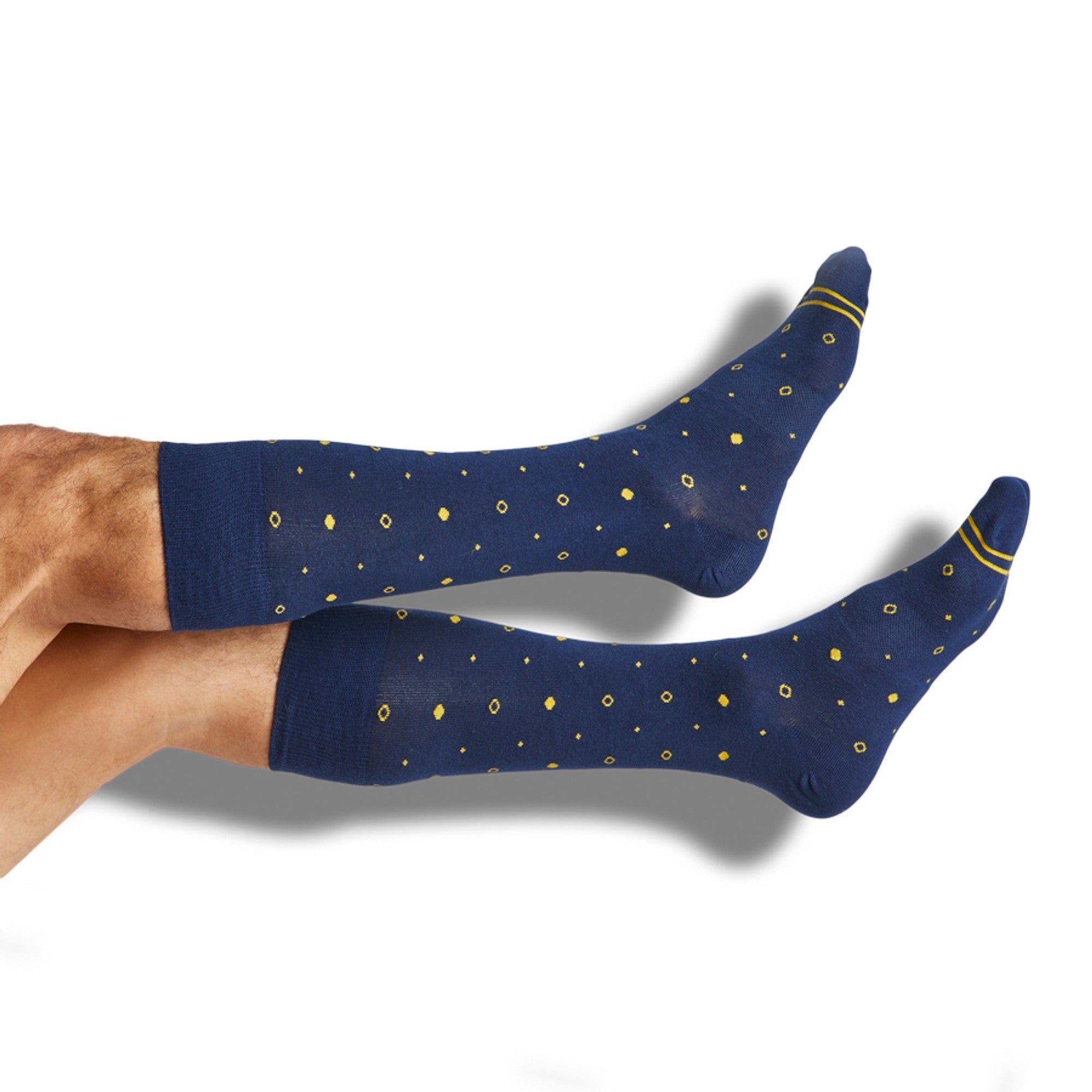 Gold Mixed Dot Dress Socks887