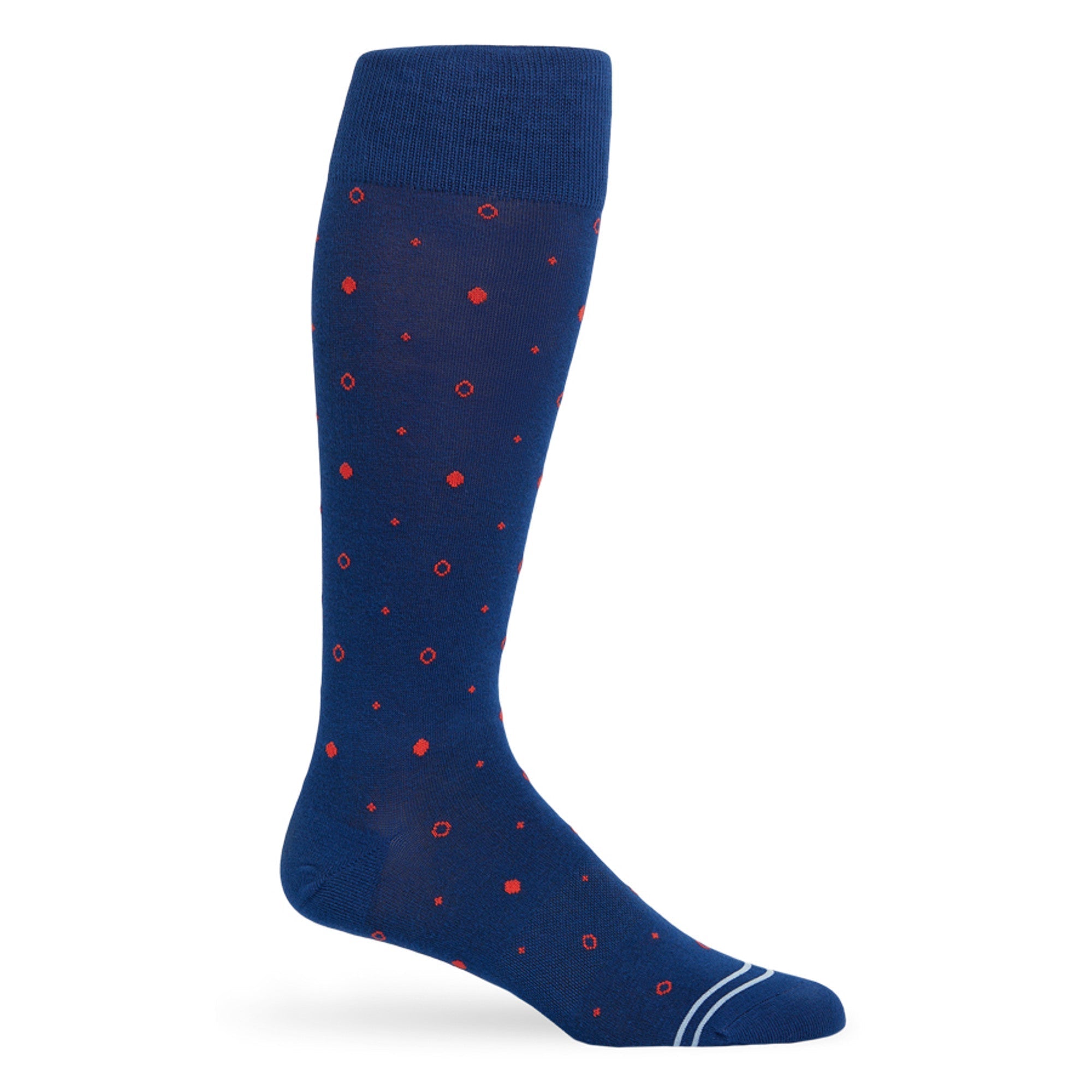 Navy Mixed Dot Dress Socks960
