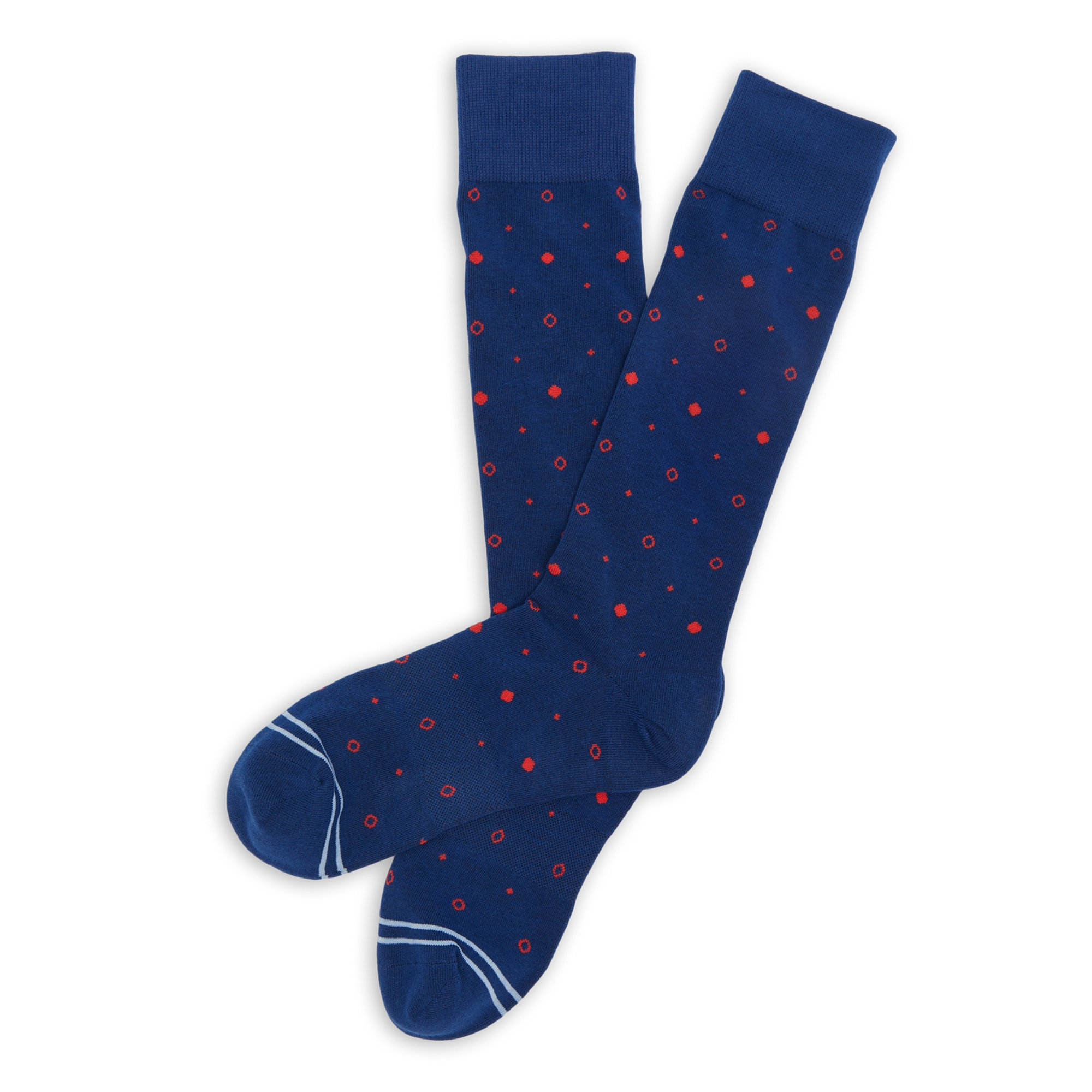 Navy Mixed Dot Dress Socks275