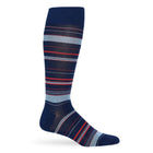 Navy Multi Stripe Dress Socks - SARTORO823
