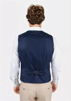 Navy Twill Vest - SARTORO142