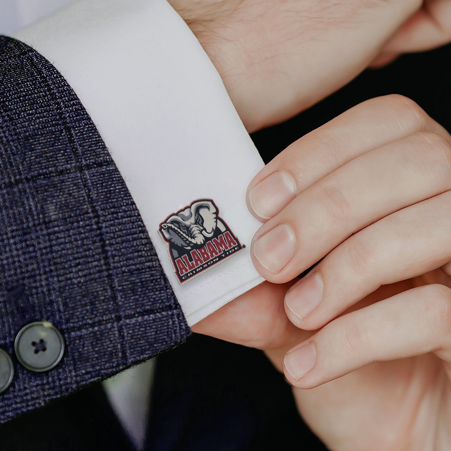 NCAA Alabama University Elephant Mascot Cufflinks - SARTORO659