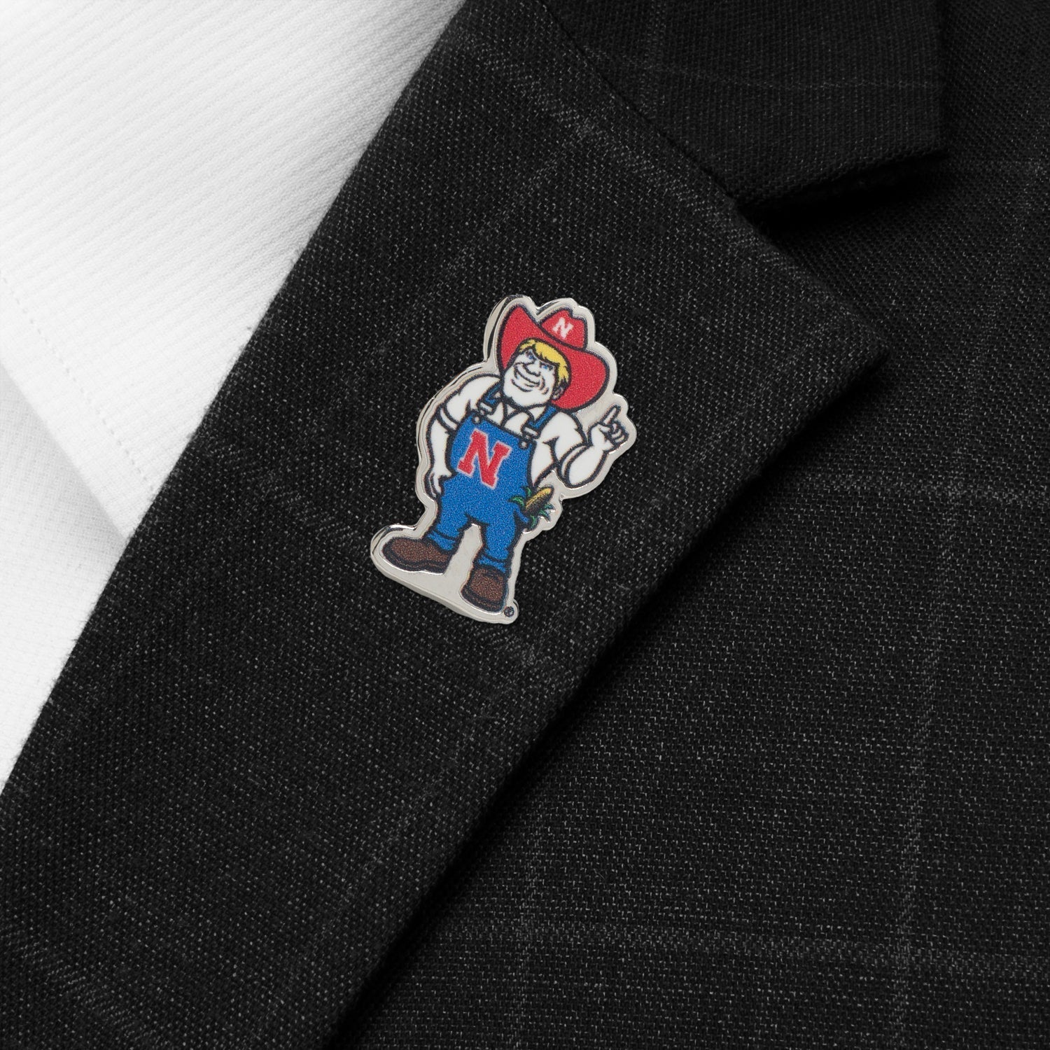 NCAA Nebraska Herbie Husker Mascot Lapel Pin - SARTORO276