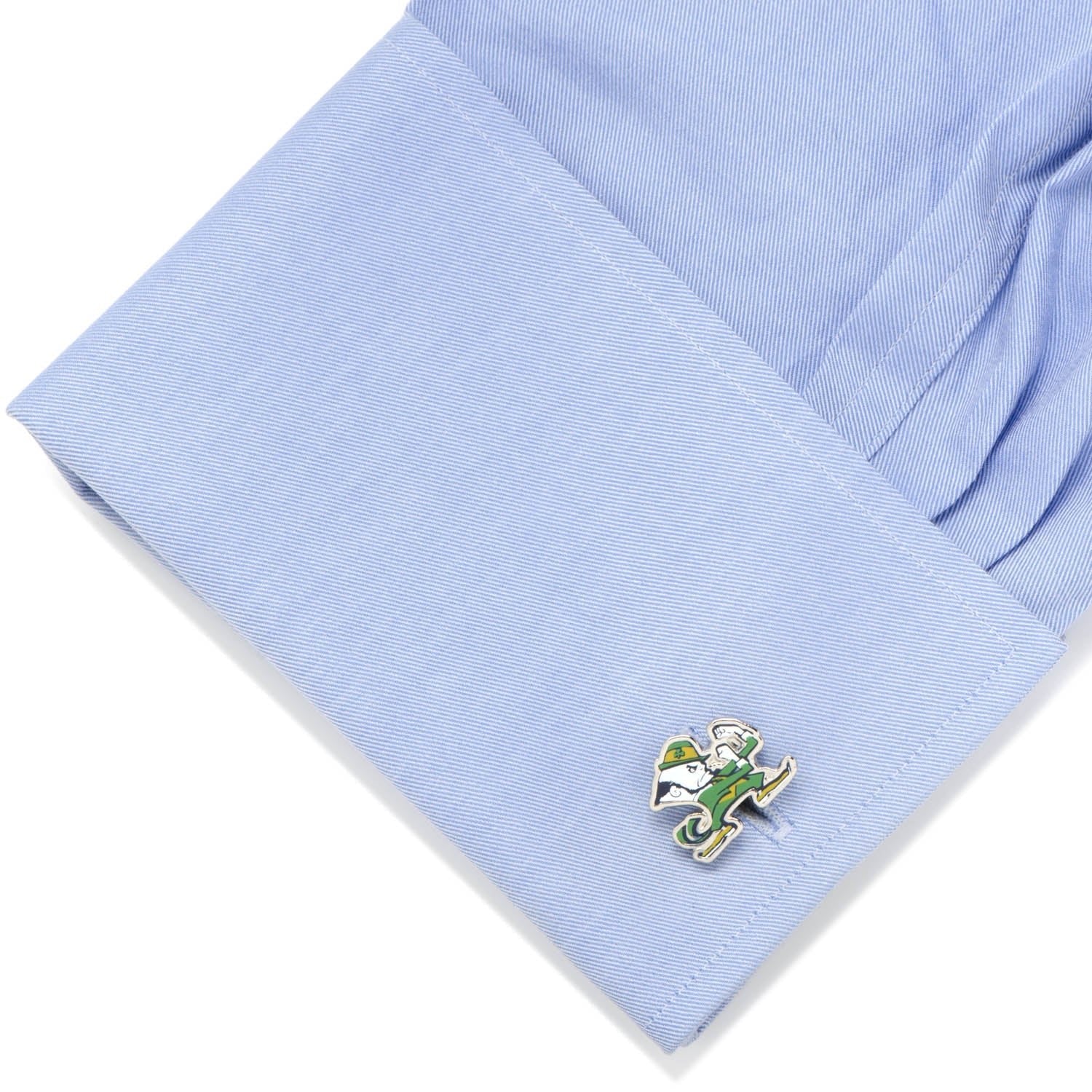NCAA Notre Dame University Fighting Leprechaun Cufflinks535