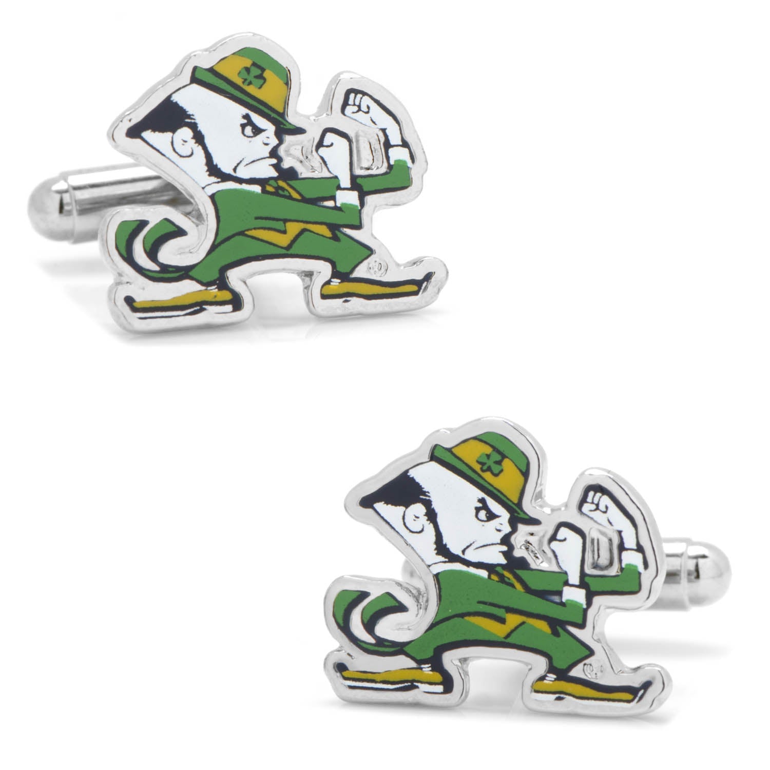 NCAA Notre Dame University Fighting Leprechaun Cufflinks48