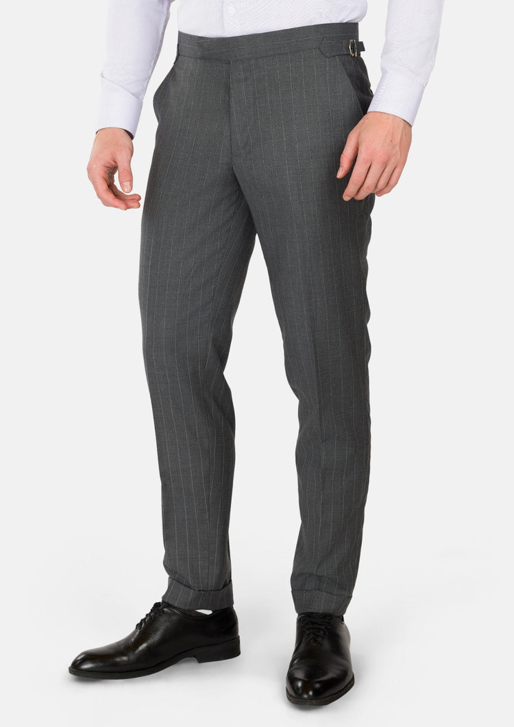 Nevada Grey Pinstripe Pants - SARTORO544