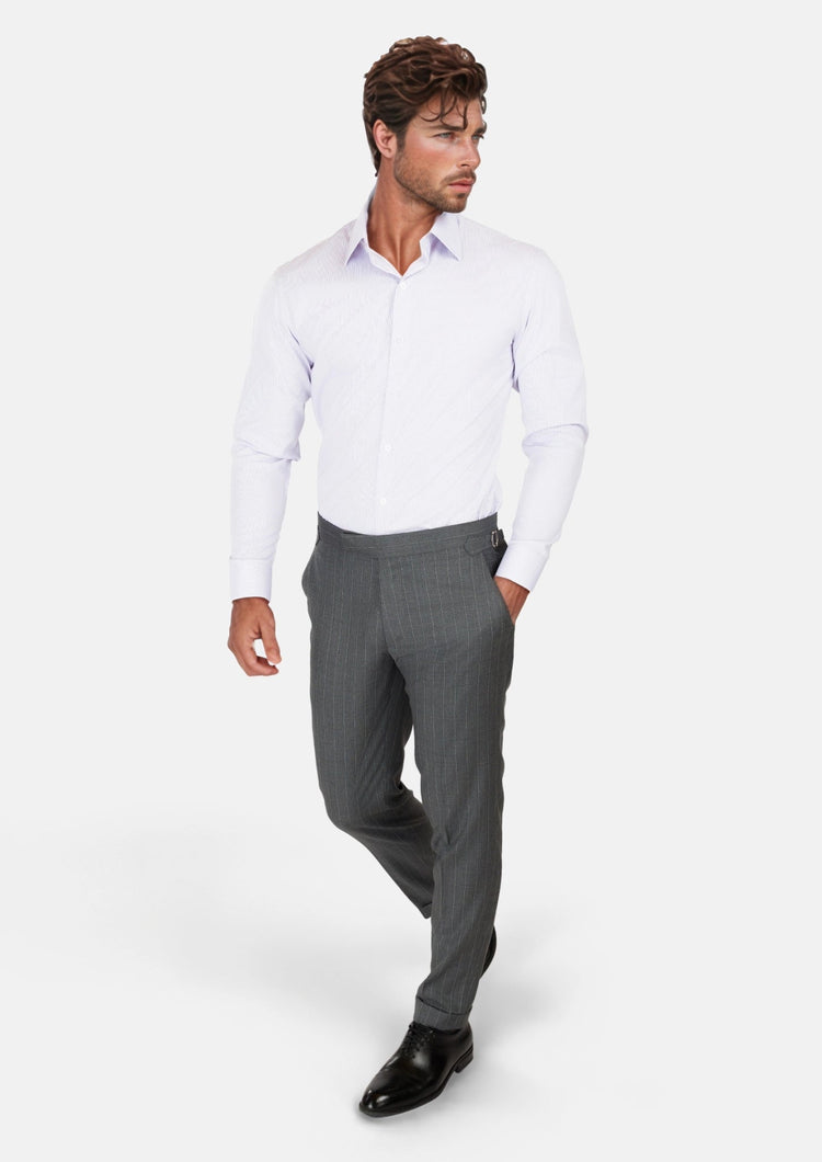 Nevada Grey Pinstripe Pants - SARTORO8