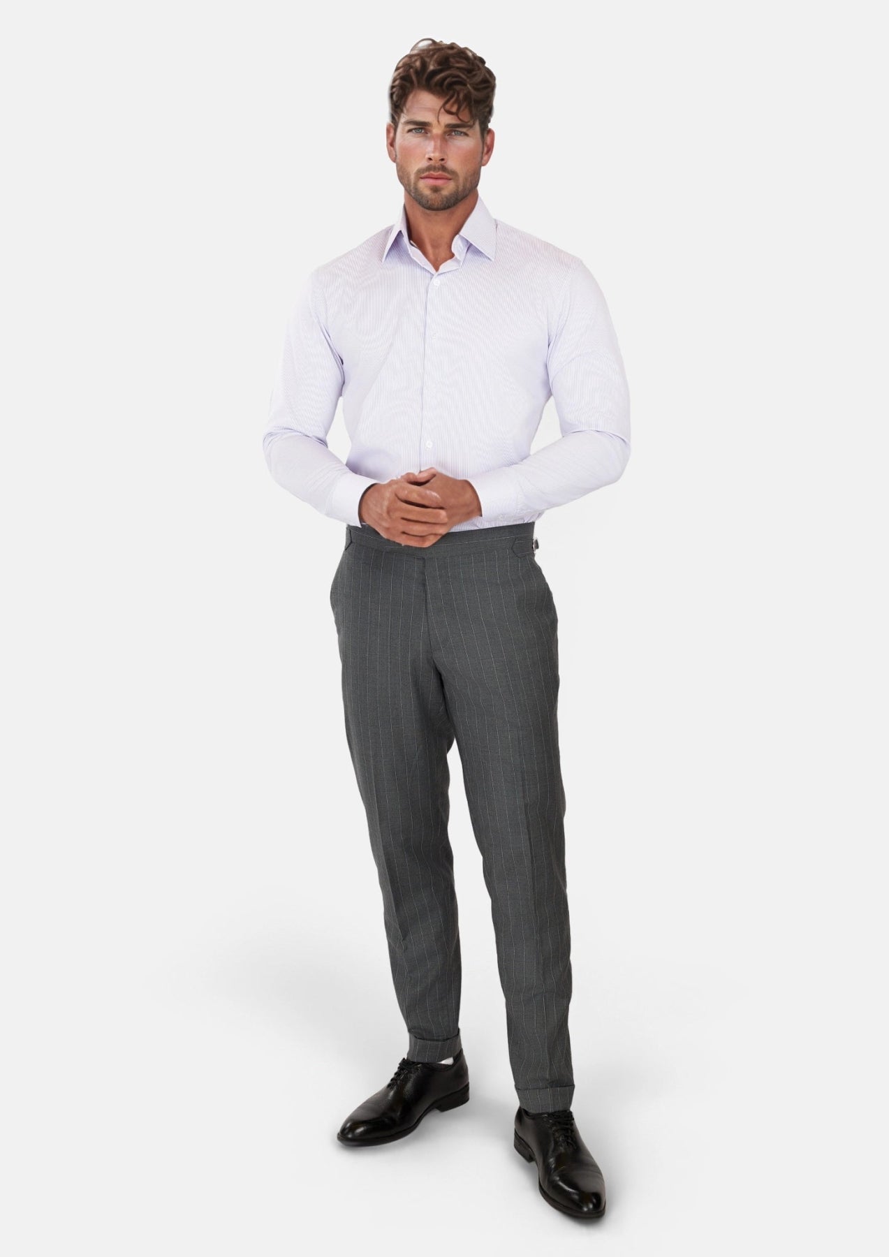 Nevada Grey Pinstripe Pants - SARTORO