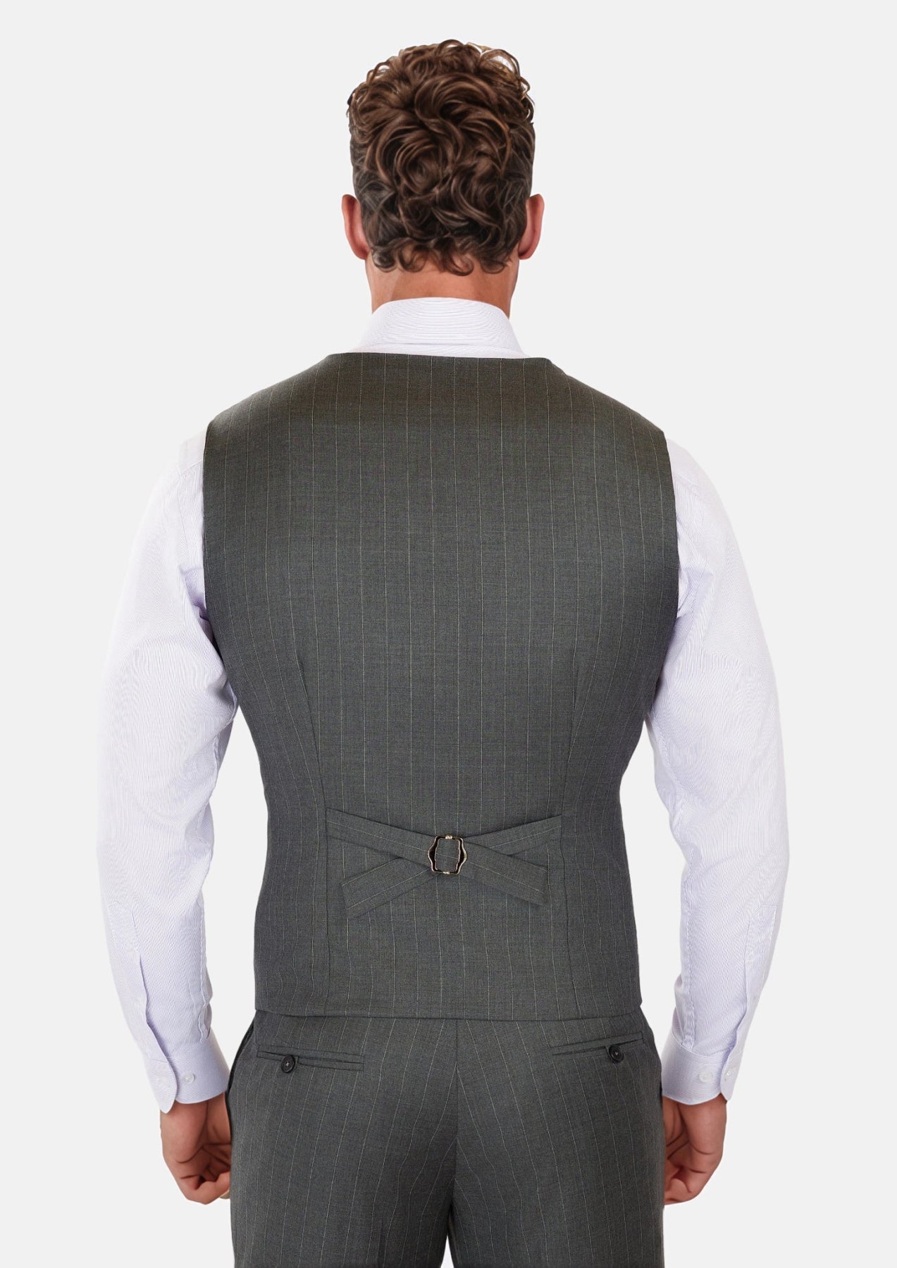 Nevada Grey Pinstripe Vest - SARTORO