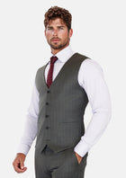 Nevada Grey Pinstripe Vest - SARTORO45